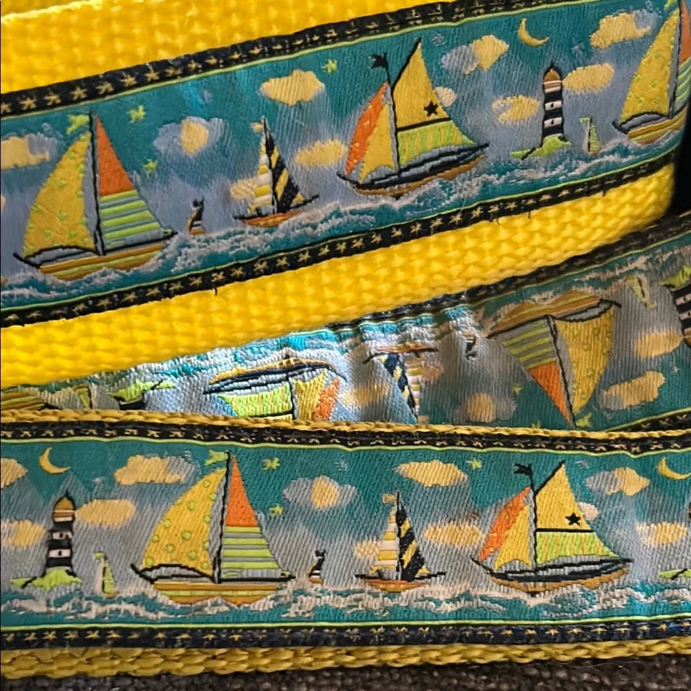Sailboat Dog Collar & 4ft Leash
